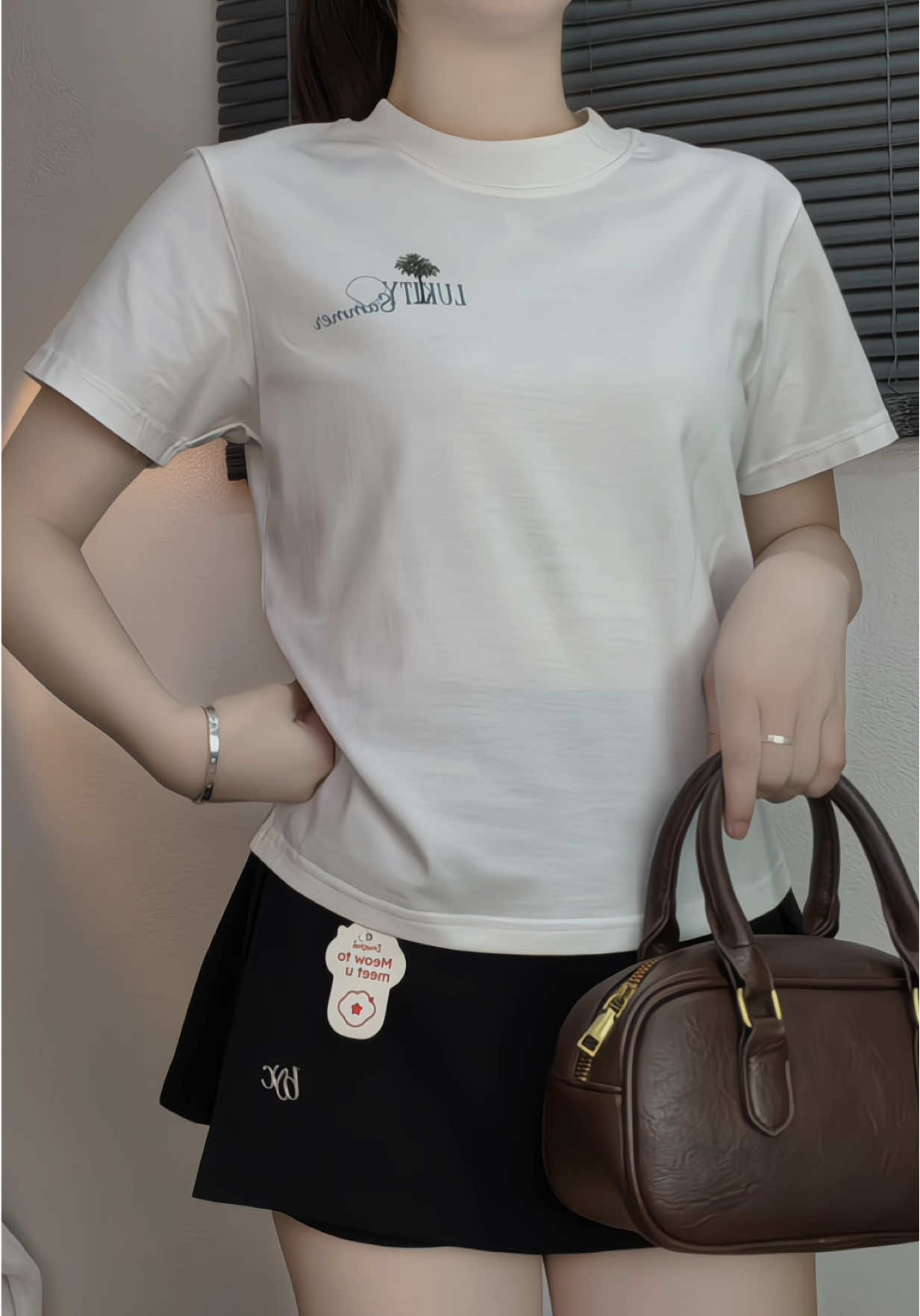 Âo thun baby tee in hoạ tiết trẻ trung phom gọn dáng nè #xuhuong #quanao 