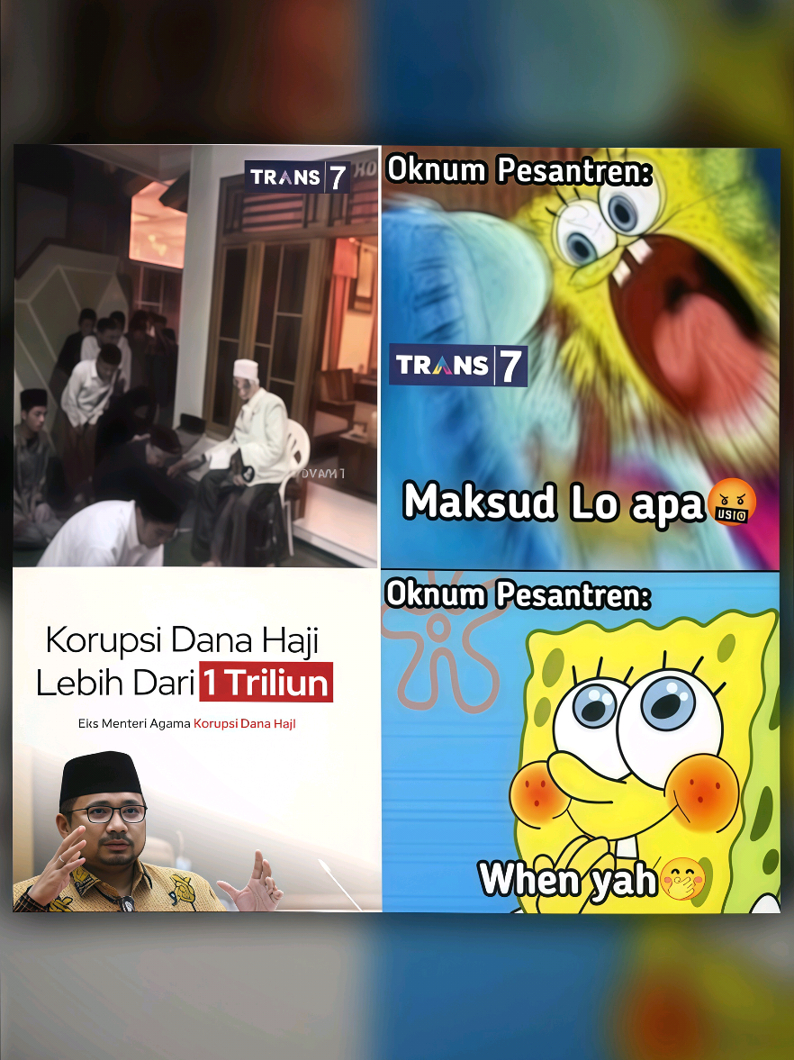 sekelas nabi aja ga pernah nyuruh orang menunduk kepadanya #fyp #meme #jj #ponpes #trans7 