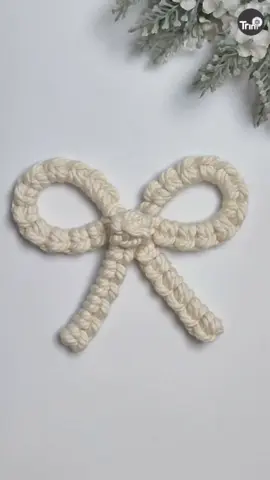 Macrame bow/ribbon pattern. The slow version of the tutorial is on the Trini ID YouTube channel. #macrame #tutorial #macramebow #craft #handmade 