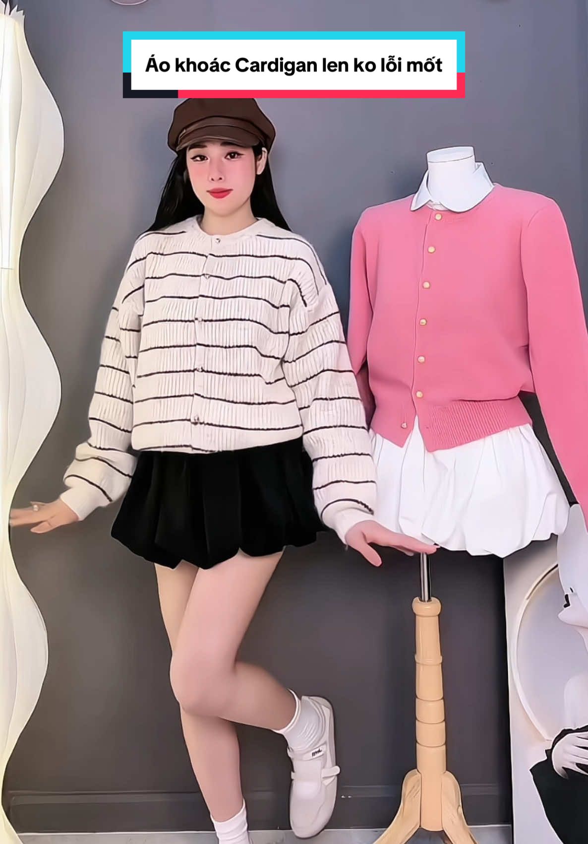 Trend từ năm này qua năm khác gọi tên khoác len cardigan QC #thoitrangnu  #emilyhuong  #aolenquangchau  #mydress 