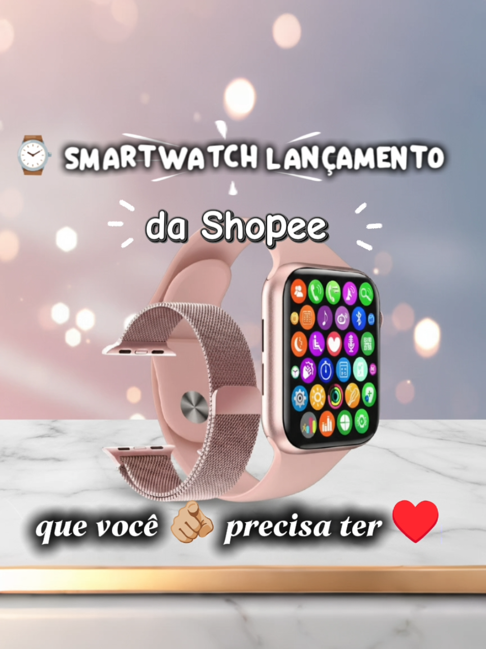 ⌚✨ O relógio que combina tecnologia e estilo 😍 Smartwatch com tela infinita e duas pulseiras — perfeito pra acompanhar suas atividades e ainda deixar o look moderno! 💫 Ideal pra fitness, trabalho ou passeios. 🔥 Tá bombando na Shopee — garante o seu antes que acabe! 👉 Link nos comentários ou comente EU QUERO que envio o link 😊 #ShopeeAfiliados #ShopeeTech #Smartwatch #ShopeeBrasil #AchadinhosShopee 
