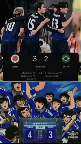 reel Captain Tsubasa Comeback sepektakuler🔥🔥#JapanVsBrazil #CaptainTsubasa #AnimeFootball #JapanWin #SamuraiBlue 