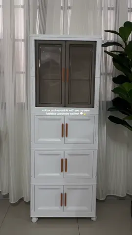 ohhh to have this aesthetic foldable wardrobe cabinet 🤍 #cabinet #assemblewithme #foldablecabinet #wardrobecabinet #cabinetstorage 