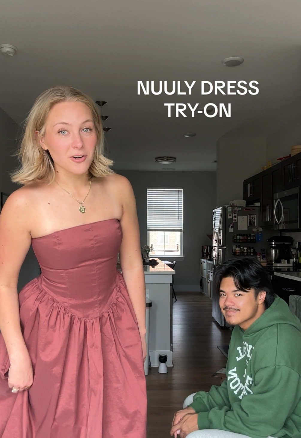 all of these dresses are from @nuuly and will be linked in shopmy for ya 😙 lmk if you guys want more couples content!! @EsscentialQuan #marriedlife #weddingguestdress #nuuly #fallwedding #nuulyhaul 