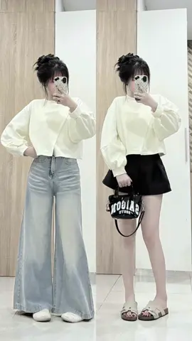 Áo swt kiểu tay bồng #outfitideas #xuhuong #fyp #review #kimee @kimeehouse 