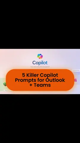 5 Killer Copilot Prompts for Outlook + Teams #MicrosoftCopilot #microsoft #ai #productivity #technology Transform how you plan, meet, and wrap up your day with these 5 Copilot prompts that make Outlook and Teams your personal productivity engine.