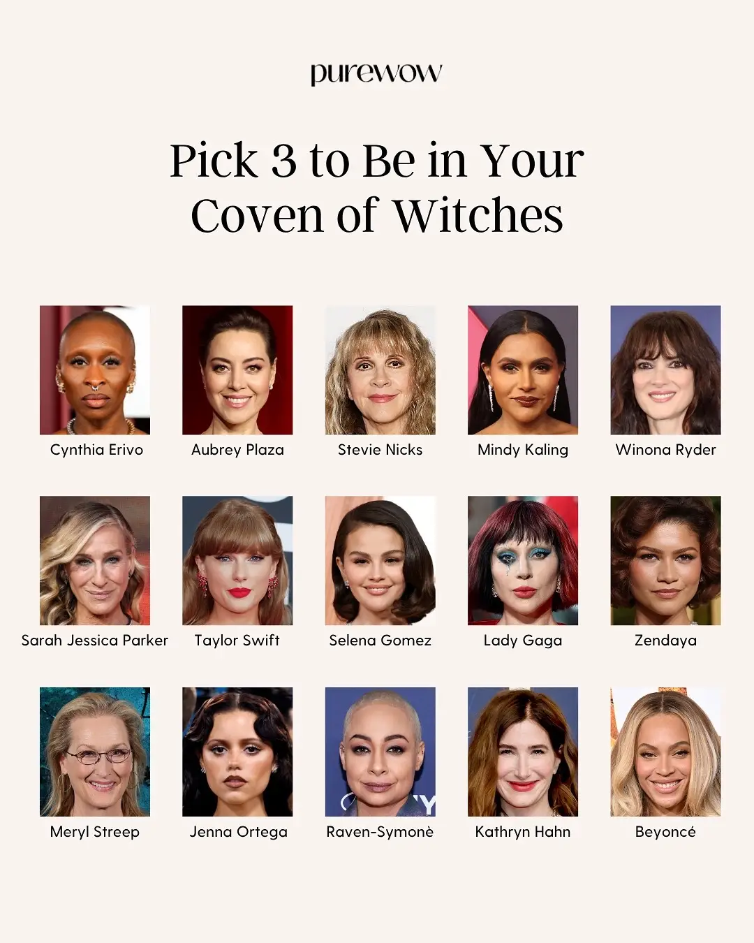 It's officially spooky season and you can only pick 3 to be in your witches coven. 🔮✨ Comment your picks below 👇 #PickOne #Witch #Coven #SpookySeason #PopCulture 