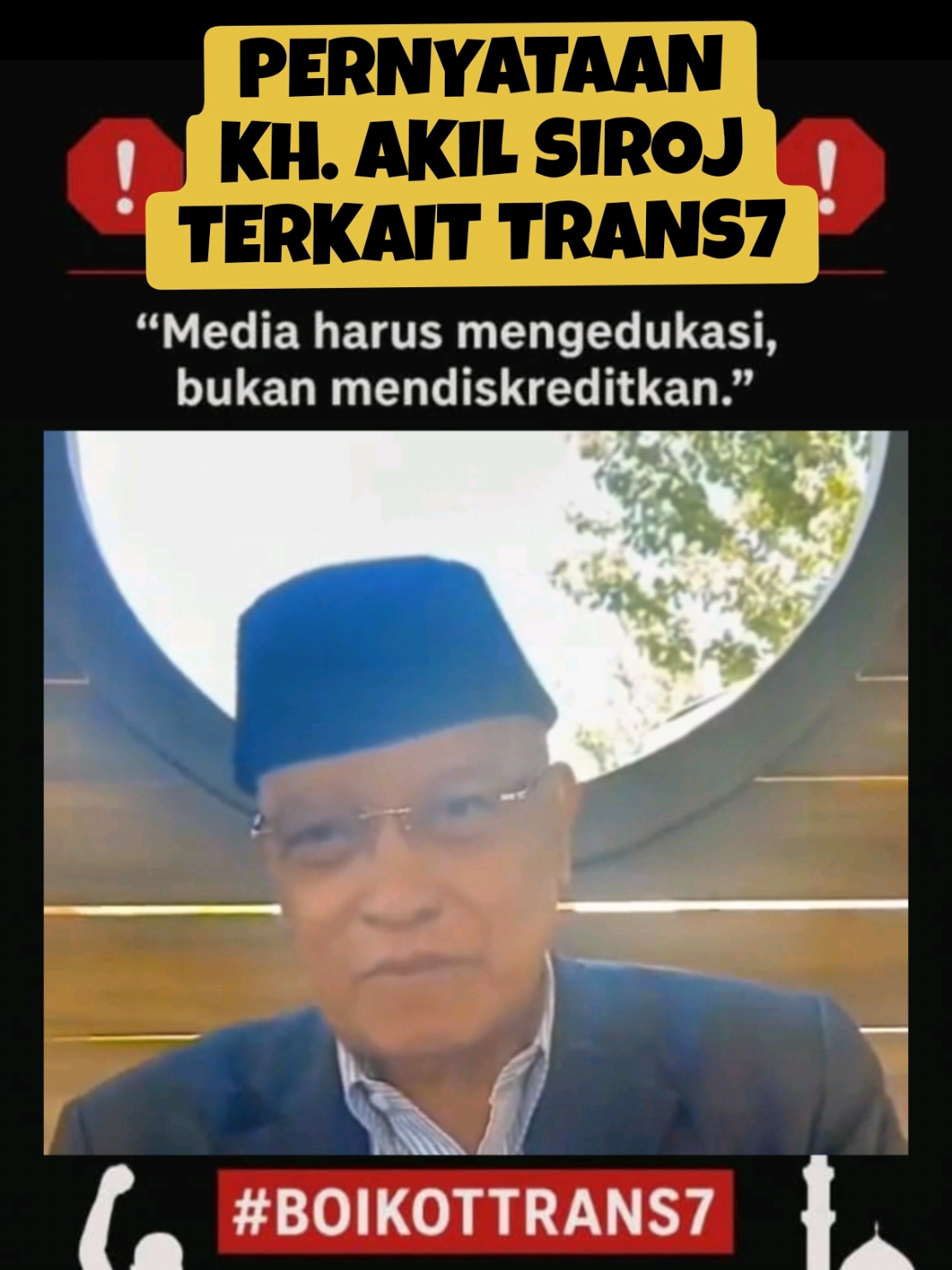 Pernyataan dan sikap KH. Akil Siroj Terkait Ponpes Lirboyo atas tayangan Trans7, jangan ada tabayun ini sudah jelas!! #trans7 #lirboyo #himasal #boikottrans7 
