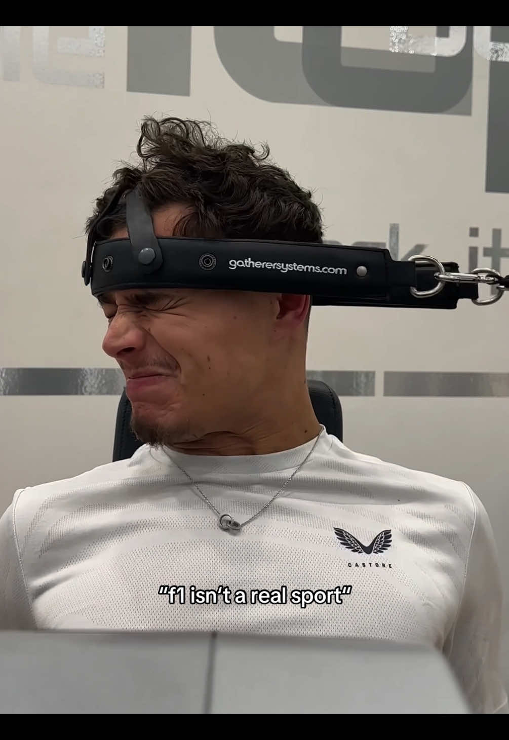 neck training looks so painful #f1 #formula1 #neck #workout #training  