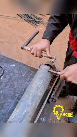 Round iron bending tool  #lahcen_bouali #welding #iron #metal #لحام 