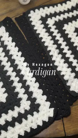 Serving looks one hexagon at a time 🖤🤍 Cozy, bold, and handmade with love — this black-and-white cardigan is the statement piece for fall 🍂✨ #CrochetStyle #HandmadeFashion #OOTD #CrochetCardigan #FallFit    creatorsearchinsights 