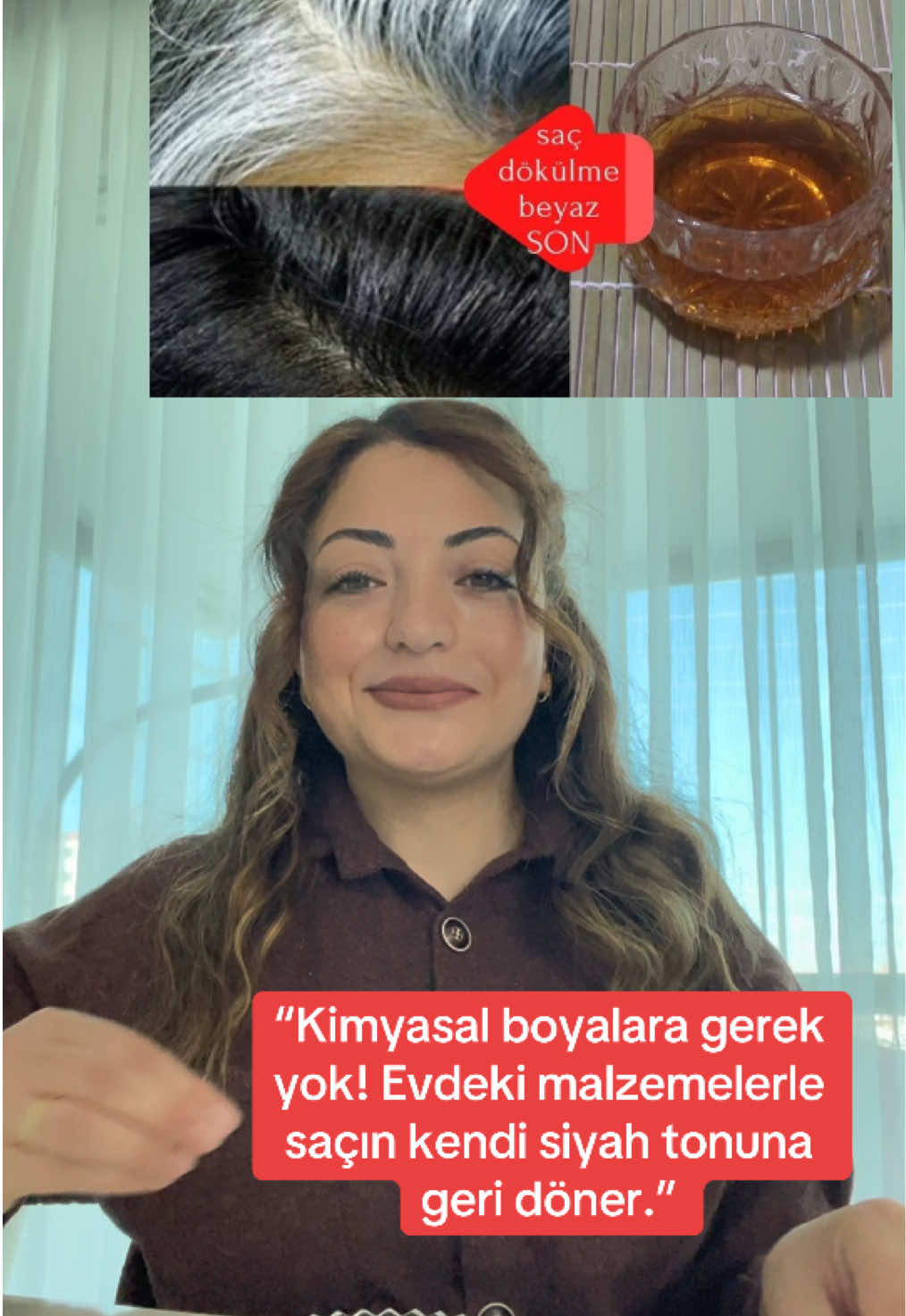 Saçtaki beyazları kapatmak için kimyasallara gerek yok 🌿 Bu doğal kürle saç köklerin güçlenir, rengi canlılaşır ve parlak görünür ✨ Deneyenler yorum atsın 👇 #SaçBakımKürü #DoğalSaçFormülü #SaçSiyahlaştırma #DoğalGüzellik #EvdeBakım