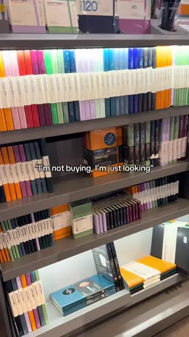 famous last words as she entered the crafty stationery section of the store💸 #stationery #muji #penco #leuchtturm1917 #stickerbooks 