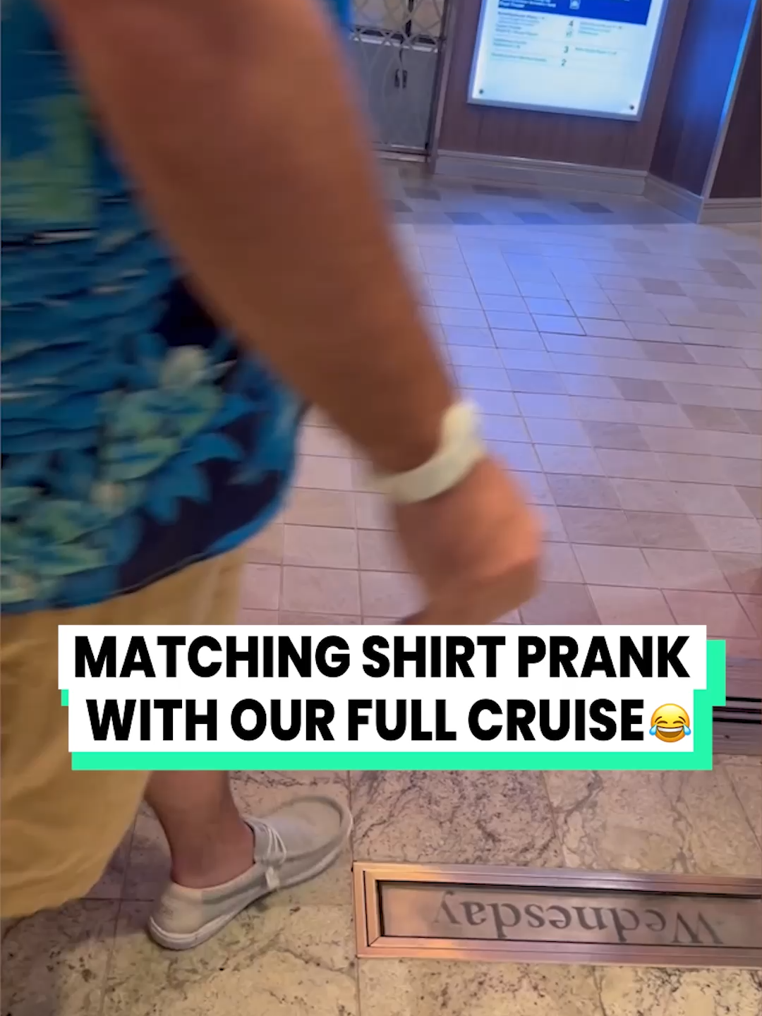 Over 60 people joined in ( @jennigoff13 via @arkbykomi ) #matchingshirt #prank #cruise #holiday #fail