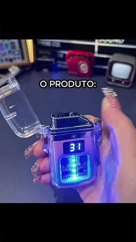 Isqueiro Recarregavél com LED. #isqueiro #cigarros #pesca #tiktokshop 