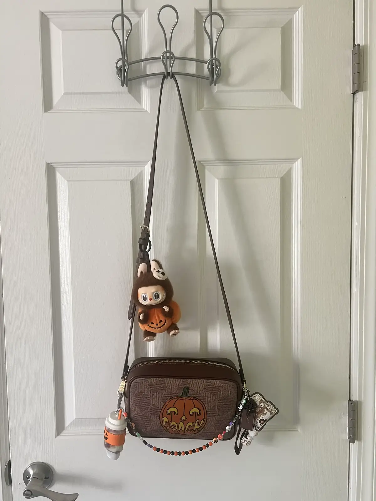 I waited patiently for the Coach Outlet Halloween collection to come out and I’m so glad I did! The Jamie is one of my favorite crossbody bags that fits everything and always has a cute design on the front. I’ve been loving the space during my vacation and also when I’m out and about doing errands. #COACH #bagoftheday #coachhalloween  #labubu #bagcharmcollection