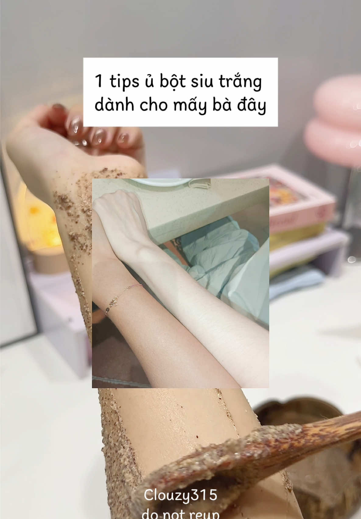 Ê tui xem được vid ủ trắng của ông Vũ Thái Bình mix 2 loại bột này với nhau á #botutrang #utrangda #botdaudo #botcamthao #obaxua 