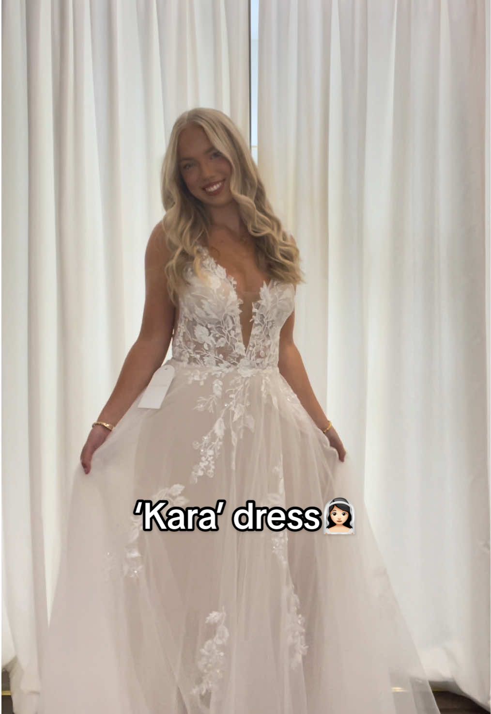 Transition Tuesday✨✨ How dreamy is our ‘Kara’ dress by @Madi Lane Bridal 😍 To book an appointment visit our website (link in bio)🫶🏼 #bridetok #weddingdress #transition #engaged #bridetobe 