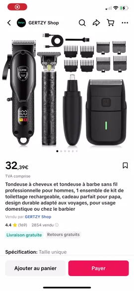 #tondeuse #barbier #barber #coiffeur #tiktokshop 