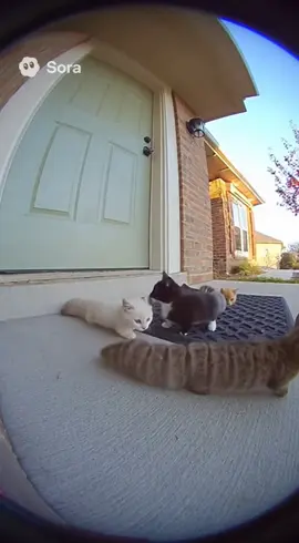 THEY ARE AT MY DOOR I HATE THEM #aislop #ai #cat #kitten #caterpillar 