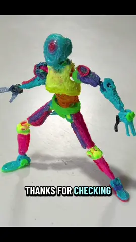 TEST SHOT- the rainbow raver! As always hand-drawn one of a kind, no way for AI to touch what I make. Toy joy fidgety fun. The prismatic poser. From brain to hand to reality and beyond. #3dpen #actionfigures #toyart #plasticityproductions #custom