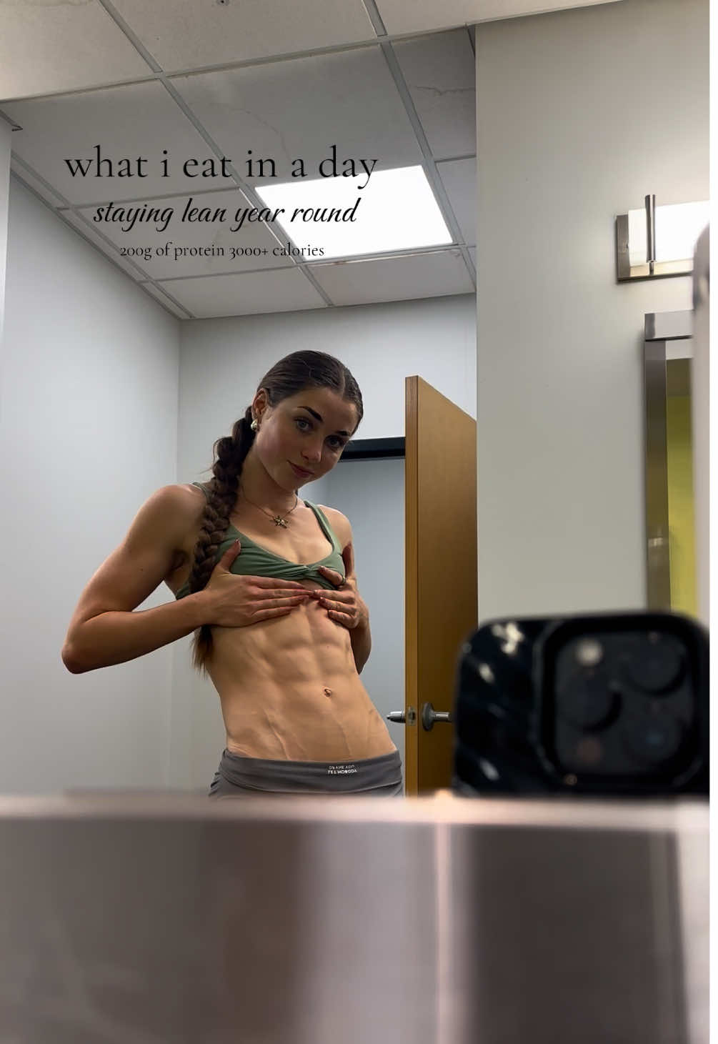 what i eat in a day to stay lean since so many ppl are asking!! i have a ton of food allergies so i eat a whole foods diet 🫶🏼 i don't restrict myself and eat a high protein and carb diet over 3000cals daily :) your body needs food to grow so fuel it!! #wieiad #wholefoodsdiet #highproteinmeals #GymTok #foodisfuel 