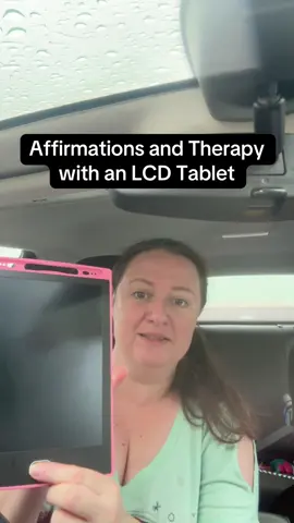 These LCD Tablets have been instrumental in my not having a nervous breakdown. I write out  negative thoughts, erase them, and replace them with positive ones. I keep the positive thoughts on the tablet for however long I need them as affirmations, and do it all over again when necessary. They are like therapy. They come in a pack of 3, one is for my kid, one is somewhere in our house, and one is mama’s, always in her car, ready to be put to work. There’s also stylus but I lost it immediately because ADHD. Doesn’t matter though, you can write with whatever cause it’s an lcd touch screen! My daughter still has her stylus. She’s 2.5. Hilarious. #lcd #affirmations #positivity #innerwork #tiktokshop