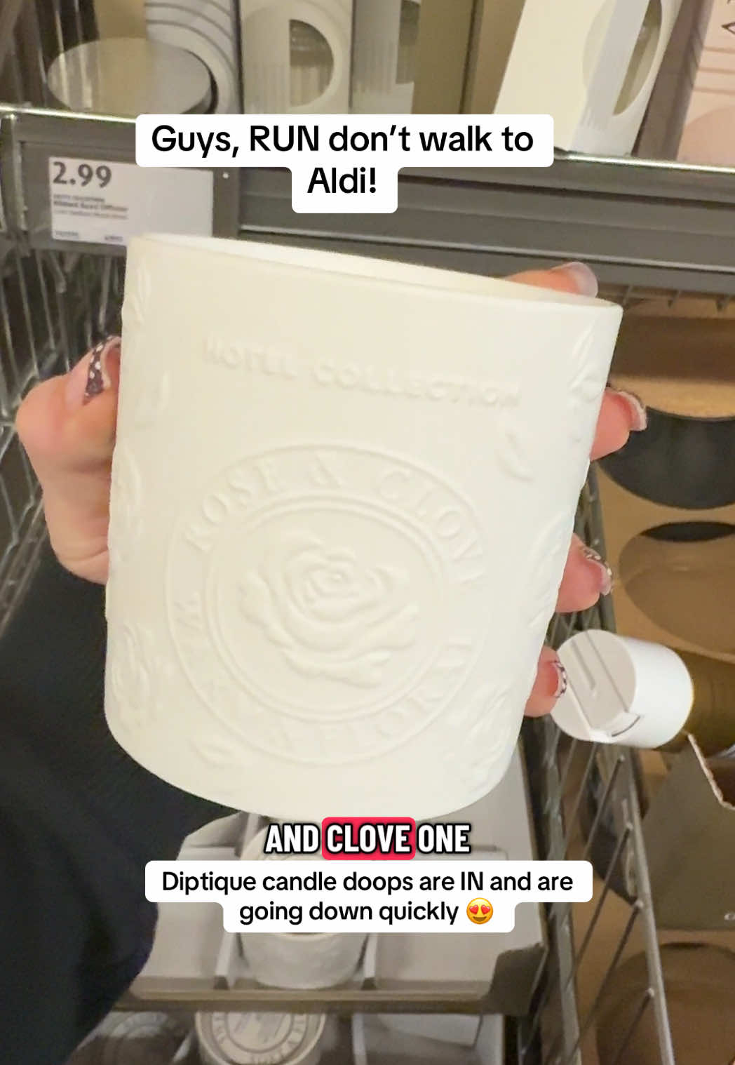 Run don’t walk to Aldi for their Diptique candle doops!! They smell SO GOOD 😊 #diptique #aldifinds #bargainshopping #candledupe #candles 