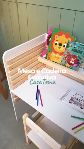 Essa é o conjunto Infantil com escrivaninha e cadeira evolutiva Wave Casatema, um produto Madeira Originals. 🌊 Mais do que um cantinho fofo, é o espaço onde a criatividade ganha vida. ✨ A escrivaninha é perfeita pra desenhar, estudar ou inventar mundos imaginários, e a cadeira evolutiva acompanha o crescimento dos pequenos. Funcional, seguro e com design cheio de charme, ele transforma o ambiente em um verdadeiro laboratório de descobertas. 👉 Confira o Conjunto Wave Casatema no APP ou site da MadeiraMadeira! 🔍 Para encontrar: Conjunto Infantil com Escrivaninha e Cadeira Evolutiva Wave Casatema MadeiraOriginals Branco/Natural | ID: 690049087
