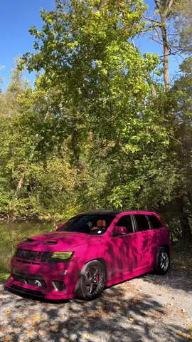Just a pink hawk in the woods 🪾🩷 #trackhawk #fyp #jeeptrackhawk #moparornocar #rubystartrackhawk 