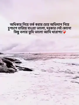 অধিকার নিয়ে তর্ক করার চেয়ে অভিমান নিয়ে চুপচাপ হারিয়ে যাওয়া ভালো, দরকার নেই কোনো কিছু বলার তুমি ভালো আমি খারাপ!!❤️‍🩹 #fyp #foryou #fypシ゚viral🖤tiktok☆♡🦋myvideo #foryoupage #viralvideo @TikTok @tiktok creators  @TikTok Bangladesh 