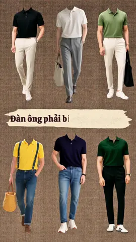 Đàn ông nhất định phải biết cách phối áo polo #xuhuong #aopolonam #aopolo #myoutfit #outfitideas