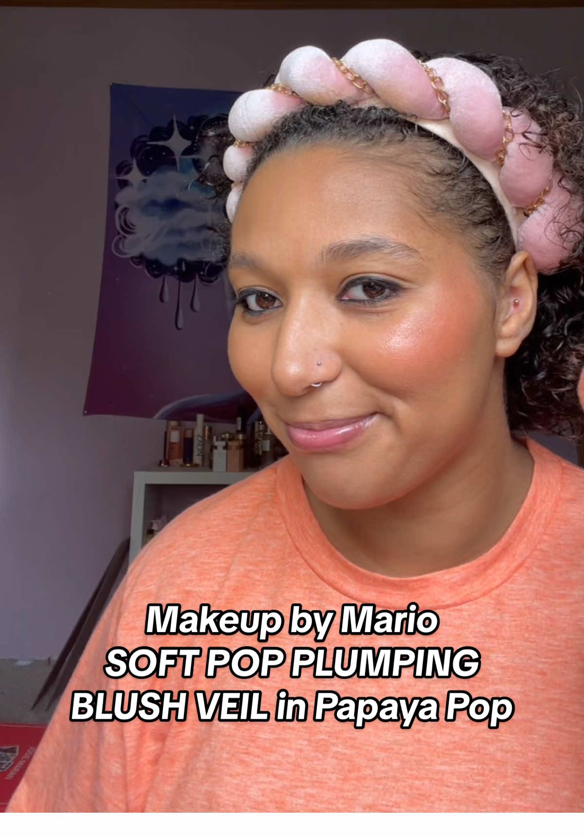 Makeup by Mario  SOFT POP PLUMPING BLUSH VEIL in Papaya Pop @makeupbymario #makeupbymario #blush #creamblush #makeupbymarioblush 