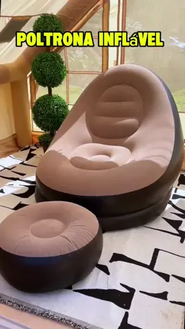 “Conjunto Poltrona e Puff Inflável Ultra Lounge Portátil Descanso Preguiçoso Sofá Poltrona.” #poltronainflavel #conforto #itensparacasa #decoracao#tiktokshop