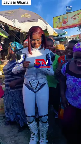 Live update:live updates javis Storm Ghana dances with market women with robot styles #trnding #viral_video #❤️❤️ #🔥🔥 