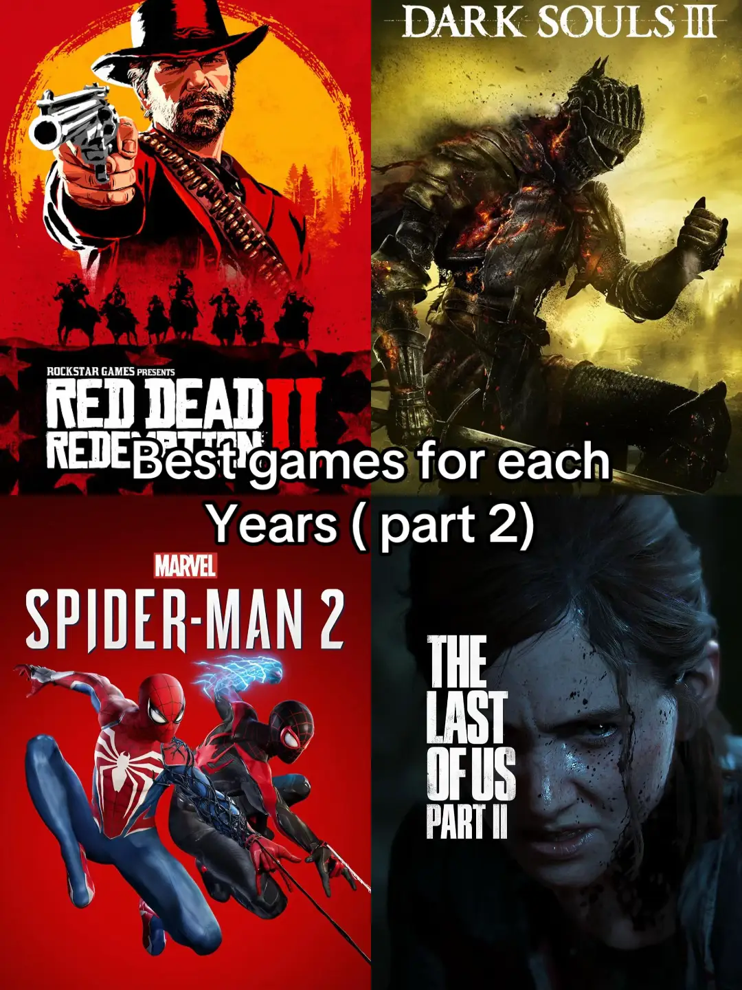 Best game for each years ( part 2 )