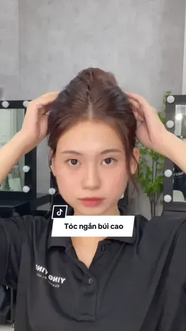 Hướng dẫn tóc búi cao cho các nàng tóc ngắn có thể tự làm tại nhà #yingyingmakeup #makeupq10 #hairbyme #phuongdunghair #tocxinhmoingay 