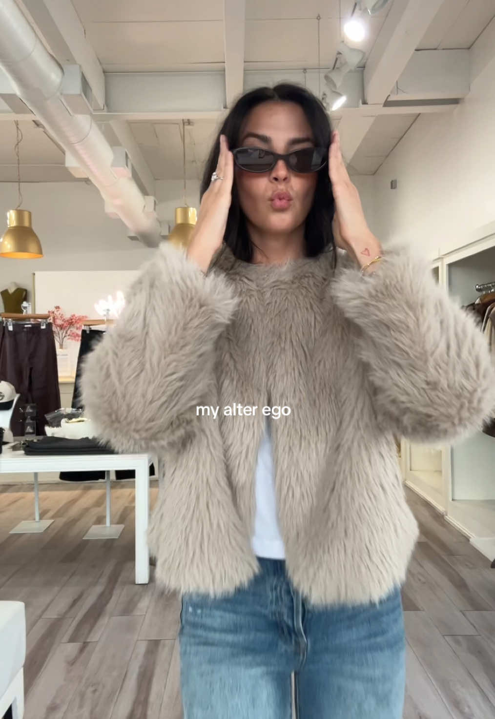puts on a fur jacket and doesn’t know how to act