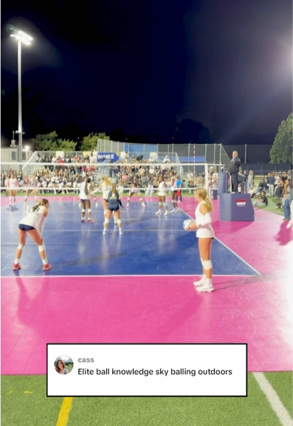 The sky ball serve just hits different outdoors 😭🔥 (via jademorganvolleyball) #volleyball #highschool #voleibol #outdoorsport #viral 