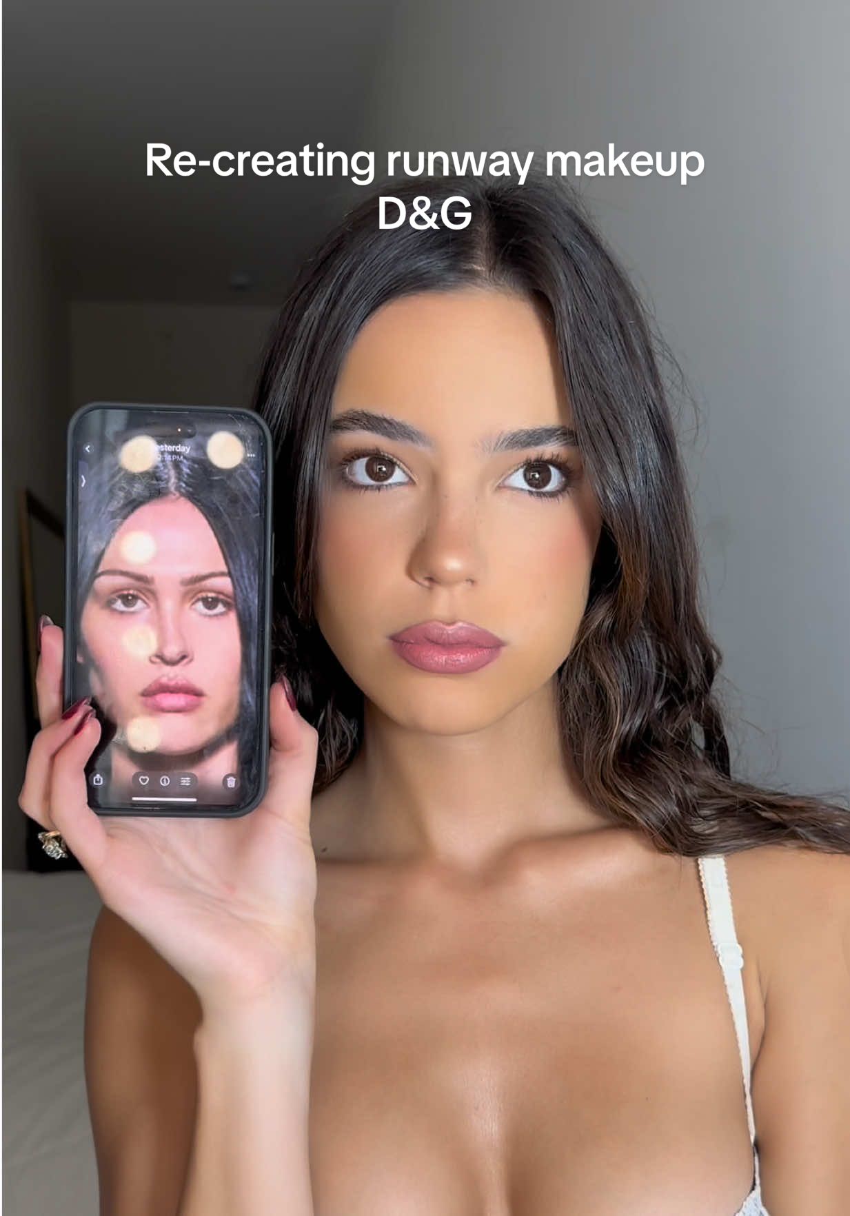 Excited about this series 😏 I love @Dolce & Gabbana so it was only right to recreate the makeup from the woman’s fall/winter 2025 show #runwaymakeup #dolceandgabbana #makeuptutorial 