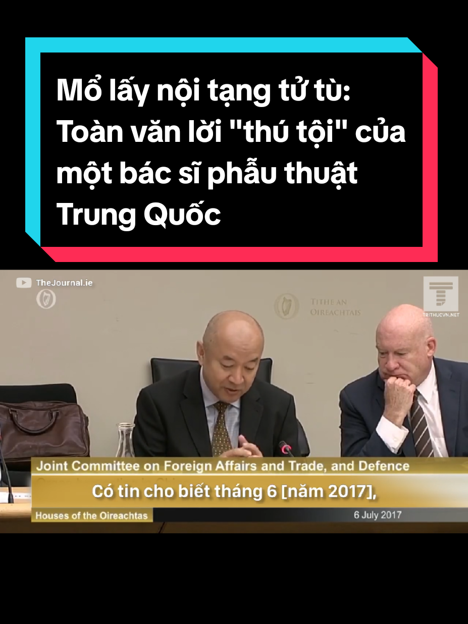 Mổ lấy nội tạng tử tù: Toàn văn lời 
