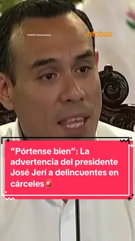 “Pórtense bien”: La advertencia del presidente José Jerí a delincuentes en cárceles🚨 #josejeri #delincuentes #peru #presidente #inseguridad 