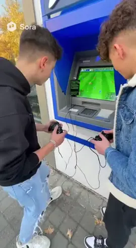 Au bagăt jocuri la bancomat #fifa #ps5 #fotbal #bancomat #romania 