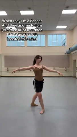 I wish I didn’t record in 3X speed tho. I promise. It’s a good turn. HAHAHAH (prob not) #ballet #dancer #dance #fyp #college 
