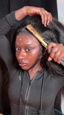This is MY HAIR , if you need a silk press natural kinky wig then you found one , @WigFever Hair full and thick ! 360 kinky straight on sale right now #wigtok #fypシ #wigtutorial #darkskingirl #blackgirlhairstyles 