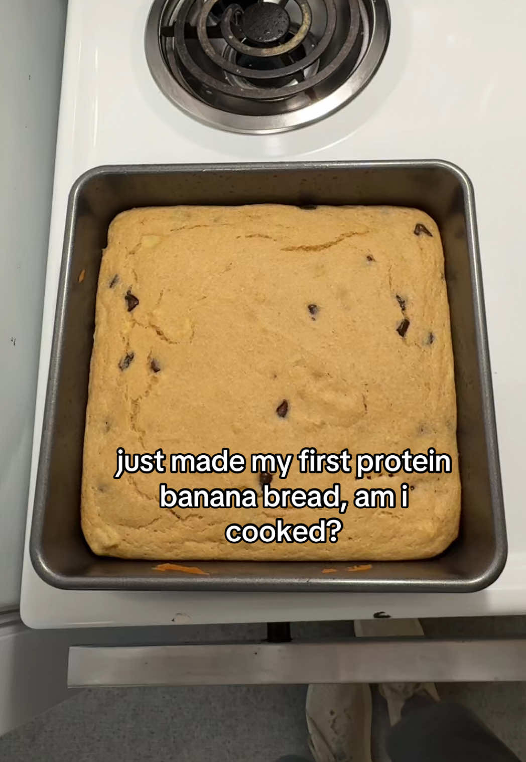chat i'm cooked #protein #bananabread #healthy #GymTok #fyp 