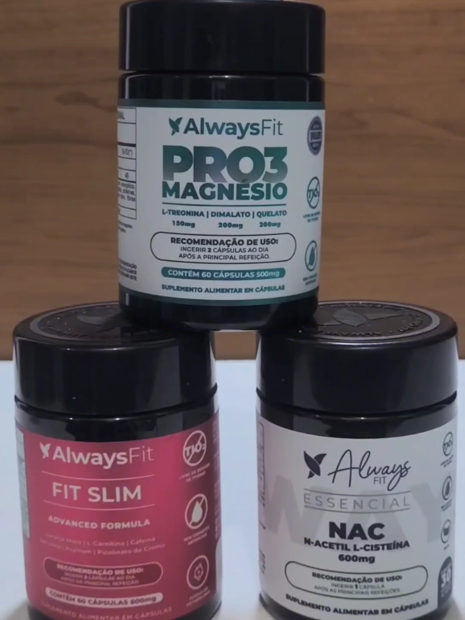 ✨ O combo que mudou meu dia a dia! Mais energia, foco, corpo leve e imunidade lá em cima 💪🔥 O segredo? Pro3 Magnésio + Fit Slim + NAC da AlwaysFit 💊 E o melhor: tá com 50% OFF por tempo limitado! 👉 Corre antes que acabe! #alwaysfit  #fitslim  #magnesio  #suplementos #tiktokshop 