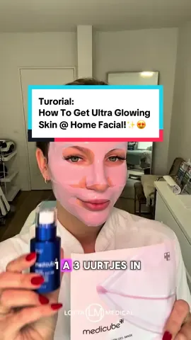 Een Facial @ Home voor ultra GLOWING Skin!✨😍 Met slechts 2 producten van Medicube Korean Skincare (verkrijgbaar via mijn webshop: www.soignepro.com)  Ik heb hier trouwens ook de perfecte dag voor uitgekozen want mijn huid was echt niet happy voor ik de mini facial deed! Daarna zie je dat mijn huid kalm is, de structuur verbeterd is en een prachtige glow heeft, zónder plakkerige residu!  Je hebt maar 2 producten nodig:  - De Medicube Exosome Shot Microneedling in a Bottle 2000 of 7500 - De Medicube PDRN Collagen Jelly Mask met Zalm DNA  Ik leg je hierboven stap per stap uit wat je moet doen, maar simpeler kan eigenlijk bijna niet 🥰  ‼️Zorg dat je altijd te werk gaat op een gereinigd en getonificeerd gezicht om te voorkomen dat je vuil en bacteriën in de huid sluist!‼️ #medicube #koreanskincare #koreanskincareroutine #koreanskincareproducts #facialathome