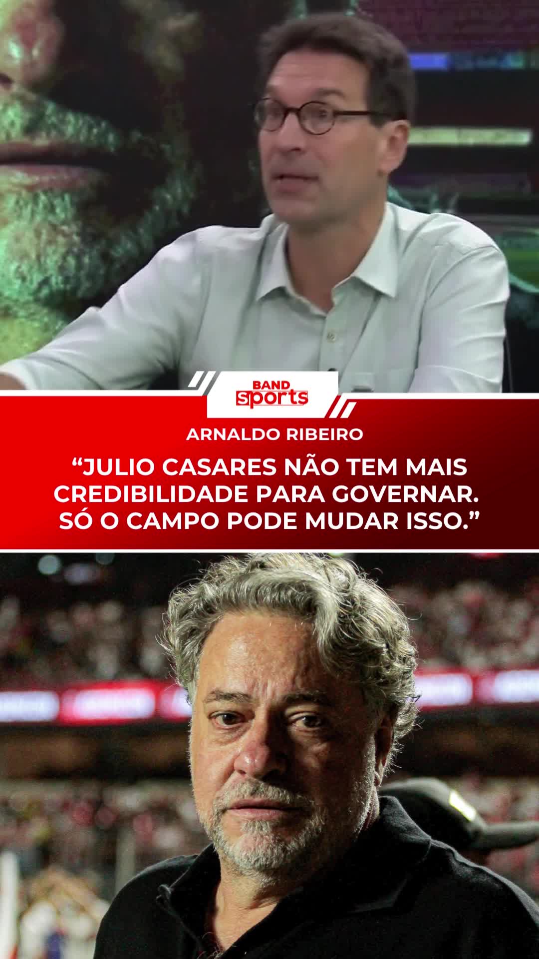 CASARES ESTÁ SEM MORAL!? 👀🇾🇪 No #G4BandSports, Arnaldo Ribeiro criticou o presidente do São Paulo e falou sobre situação financeira do clube. #BandSports #SãoPauloFC #JulioCasares #spfc