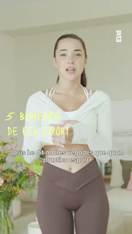 🧐🏃🏻‍♀️ 5 beneficis de fer esport que potser NO sabies ➡️ Mira el capítol complet al YouTube d’EVA i inspira’t per menjar millor #SomriuEVA #somEVA #estitokat #tiktokcatalà #català #esport 